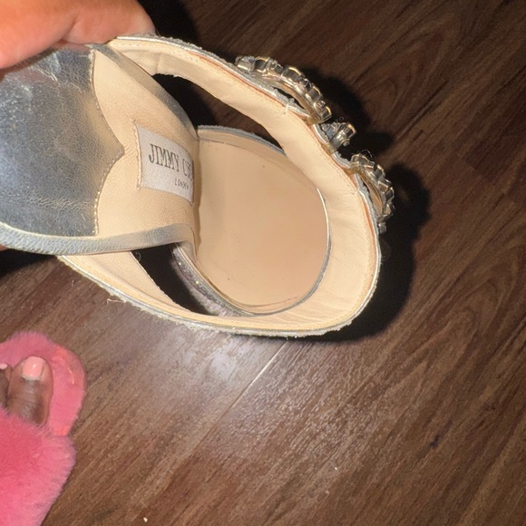 Jimmy Choo Silver Glitter Heels with Ankle Strap SOLD OUT and FREE SHIPPING! - Picture 12 of 14
